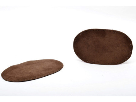 KLEIBER Patch à coudre en daim, 155 x 100 mm, brun foncé