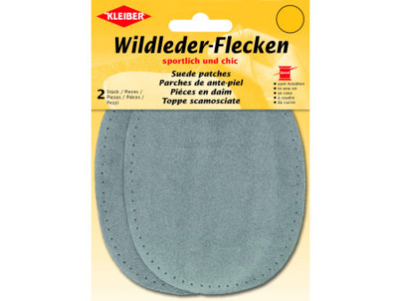 KLEIBER Patch à coudre en daim, 155 x 100 mm, gris