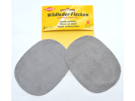 KLEIBER Patch à coudre en daim, 155 x 100 mm, gris