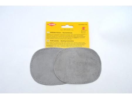 KLEIBER Patch à coudre en daim, 155 x 100 mm, gris