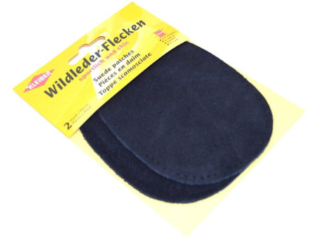 KLEIBER Patch à coudre en daim, 125 x 100 mm, bleu foncé