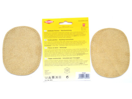 KLEIBER Patch à coudre en daim, 125 x 100 mm, beige
