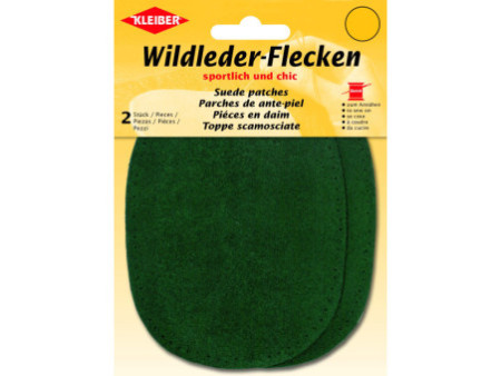 KLEIBER Patch à coudre en daim, 125 x 100 mm, vert