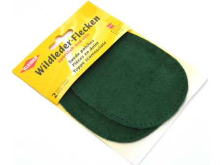 KLEIBER Patch à coudre en daim, 125 x 100 mm, vert