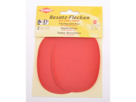 KLEIBER Patch à coudre ovale, 110 x 85 mm, rouge