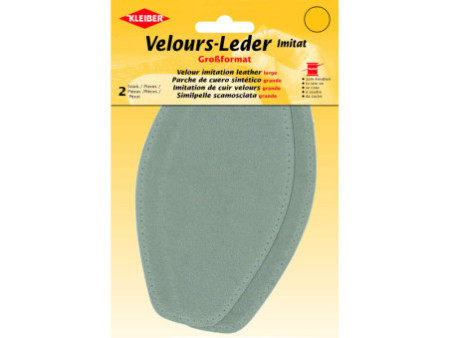 KLEIBER Patch imitation cuir velours, 185x95 mm, beige