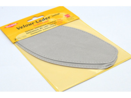 KLEIBER Patch imitation cuir velours, 185x95 mm, beige
