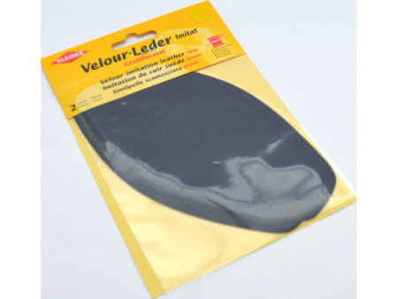 KLEIBER Patch imitation cuir velours, 185x95 mm, noir
