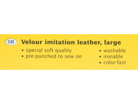 KLEIBER Patch imitation cuir velours, 185x95 mm, noir