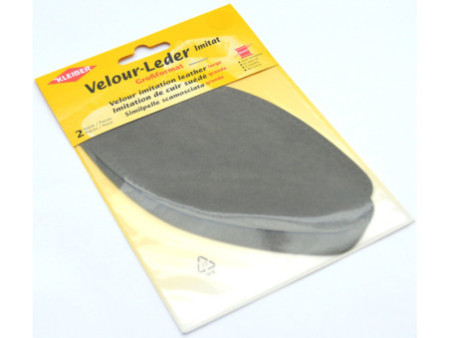 KLEIBER Patch imitation cuir velours, 185x95 mm, olive