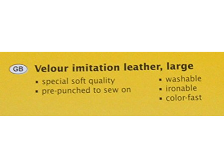 KLEIBER Patch imitation cuir velours, 185x95 mm, sable