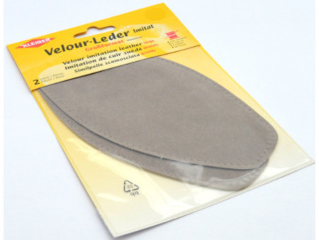 KLEIBER Patch imitation cuir velours, 185x95 mm, taupe