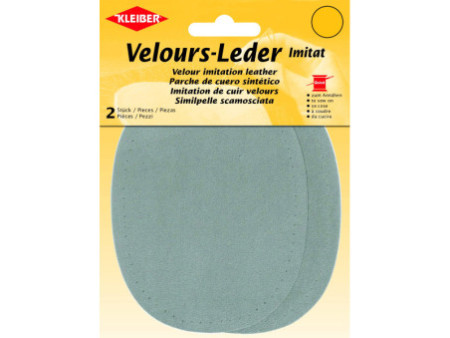 KLEIBER Patch imitation cuir velours, 130x100 mm, beige
