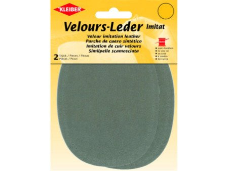 KLEIBER Patch imitation cuir velours, 130x100 mm, taupe