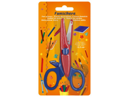 KLEIBER Ciseaux cranteurs, zig-zag, rouge/bleu