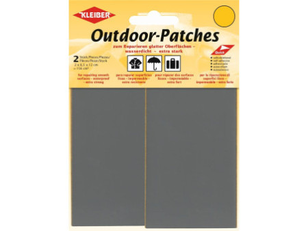 KLEIBER Patch d'extérieur, autocollant, 65 x 120 mm, gris