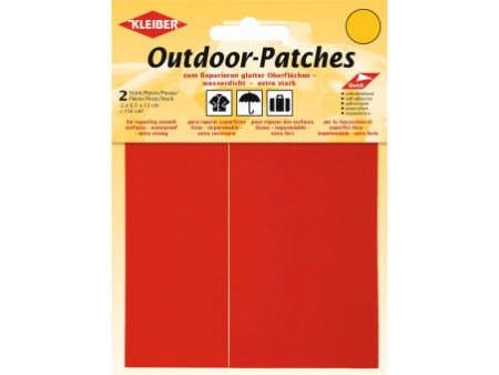 KLEIBER Patch d'extérieur, autocollant, 65 x 120 mm, rouge