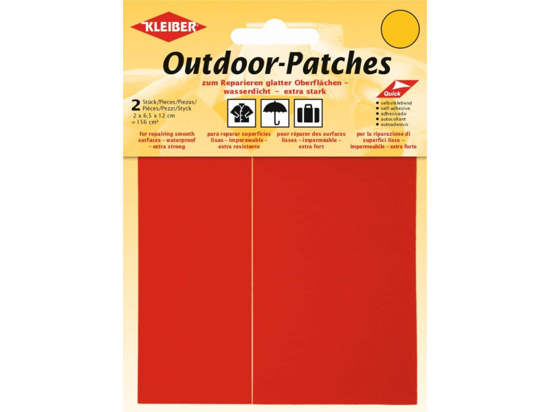 KLEIBER Patch d'extérieur, autocollant, 65 x 120 mm, rouge
