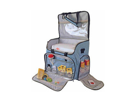 KLEIBER Valise pour machine à coudre 'COEURS', gris/rose