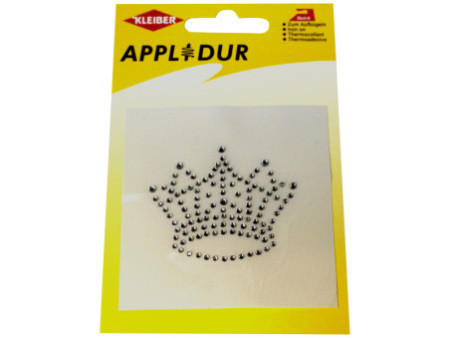 KLEIBER Application strass 'Couronne', 55 x 50 mm