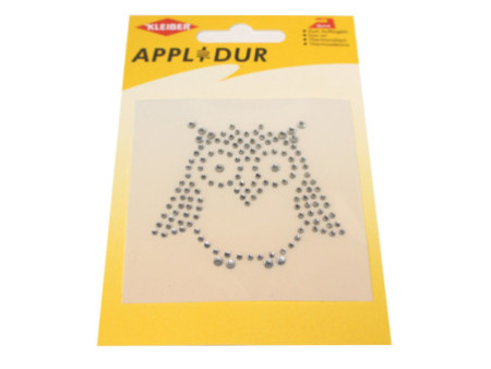 KLEIBER Application strass 'Chouette 1', 65 x 60 mm