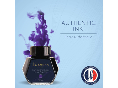 WATERMAN Flacon d'encre, contenu: 50 ml, en verre, violet