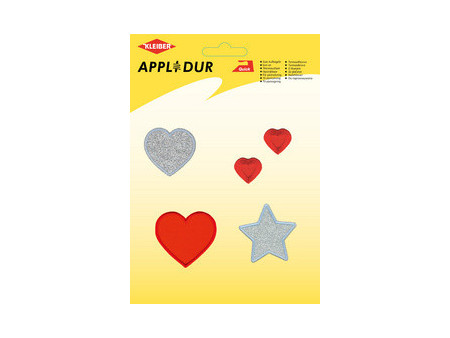 KLEIBER Assortiment d'applications 'Lovely Heart', 5 motifs