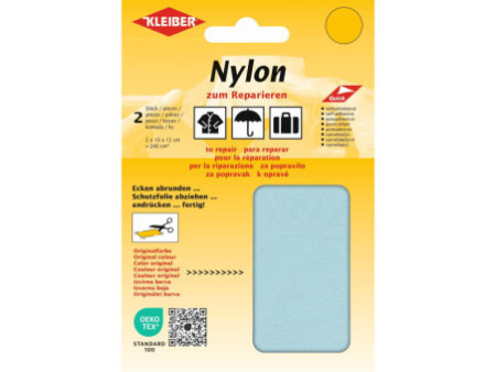KLEIBER Pièce de réparation nylon, autocollant, bleu glace