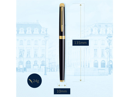 WATERMAN Stylo plume Hémisphère, vernis noir G.C.
