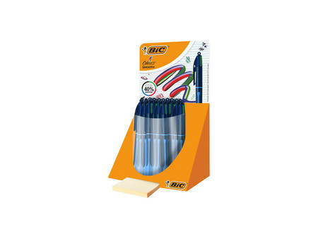 BIC Stylo à bille 4 Colours Smooth Drop, S, présentoir de 30