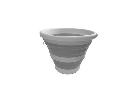 Linden Berg Seau, pliable, rond, 10 litres, pétrole/blanc