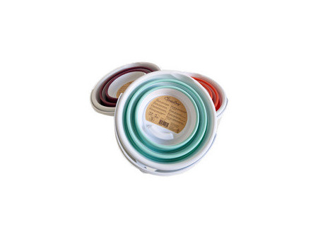 Linden Berg Seau, pliable, rond, 10 litres, noir/blanc