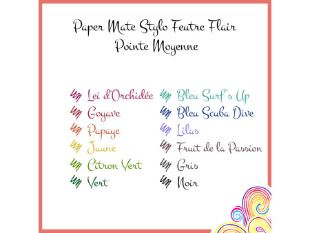 Paper:Mate Stylo feutre Flair TROPICAL VACATION, étui de 12