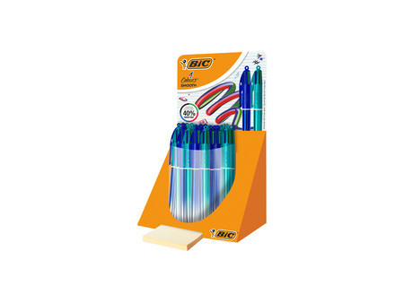 BIC Stylo à bille 4 Colours Smooth Gradient, présentoir