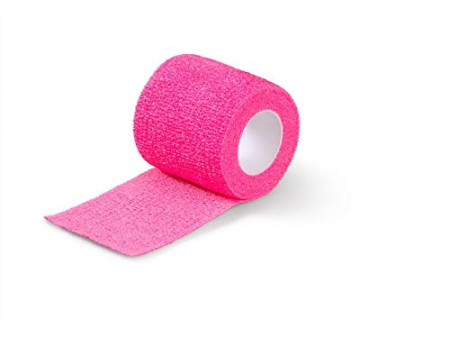 HARO Bande de fixation élastique, 50 mm x 4,5 m, rose vif