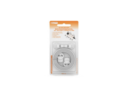 HARO Lacets à laçage rapide, plat, blanc, 1.200 mm