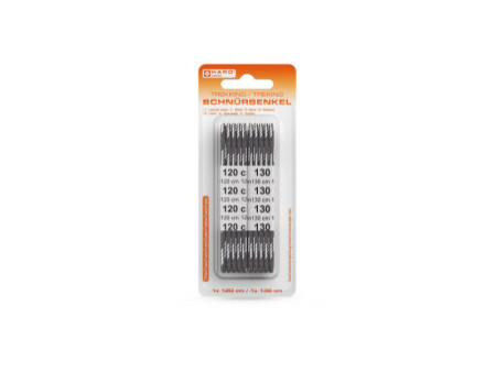 HARO Lacets Trekking, rond, 1200/1300 mm, gris/blanc