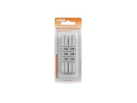 HARO Lacets Sport, plat, 1200 mm, blanc