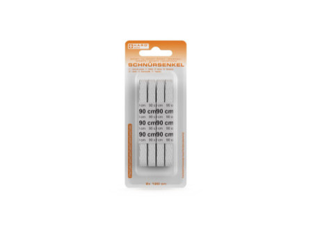 HARO Lacets Sport, plat, 900 mm, blanc