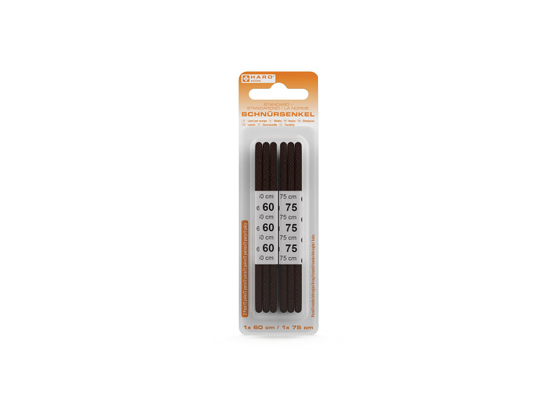 HARO Lacets de ville, rond, 600 / 750 mm, marron