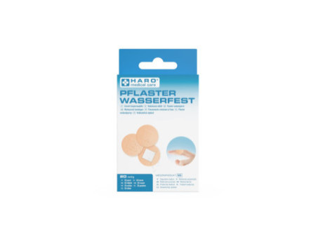 HARO Pansement imperméable, rond, couleur chair, pack de 20