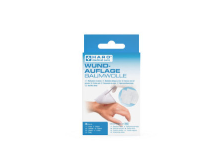 HARO Pansement, en coton, blanc, pack de 3