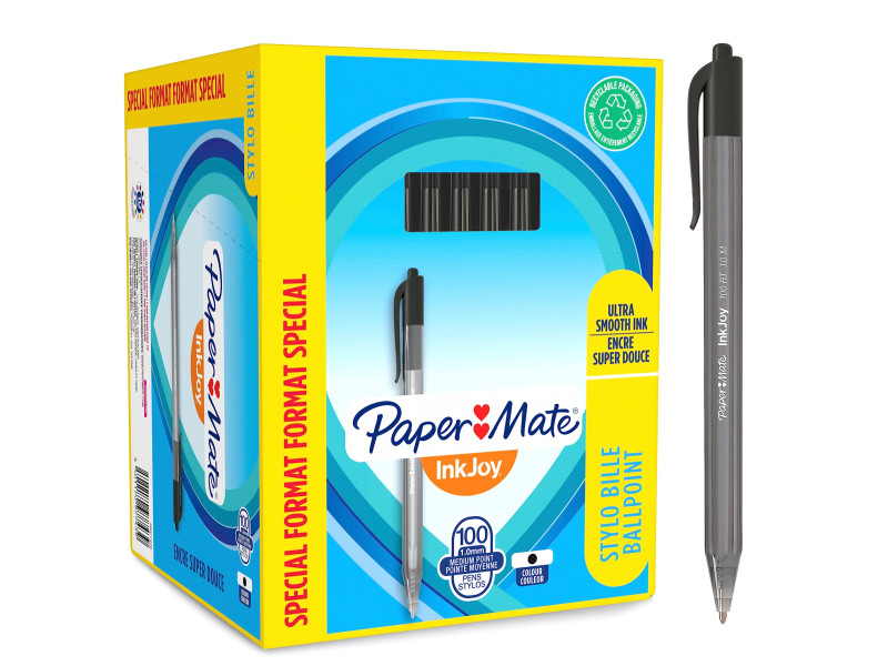 Paper:Mate Stylo à bille InkJoy 100 RT, Value pack, noir