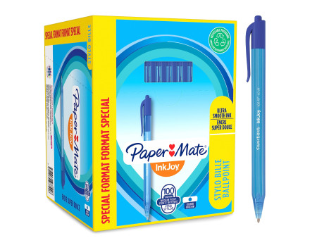 Paper:Mate Stylo à bille InkJoy 100 RT, Value pack, bleu