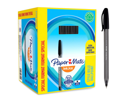 Paper:Mate Stylo à bille InkJoy 100, Value pack, noir
