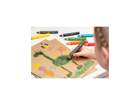 BIC KIDS Crayon de couleur multi-surfaces, étui carton de 6