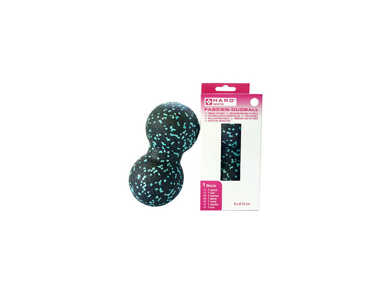 HARO Balle de massage duo pour fascias, noir/menthe