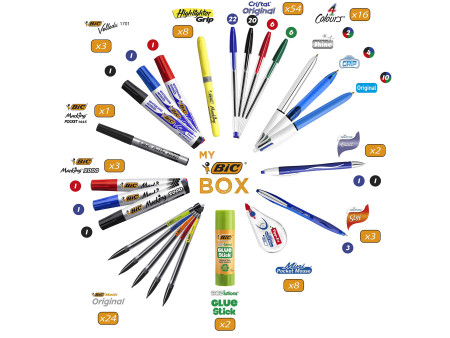 BIC Kit d'écriture MY BIC BOX, 124 pièces