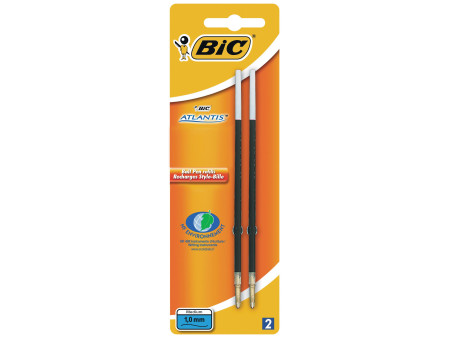 BIC Recharge pour stylo à bille Atlantis Classic, F, bleu