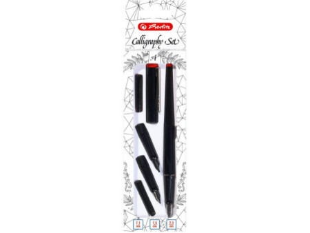 herlitz Kit de calligraphie, 5 pièces, noir